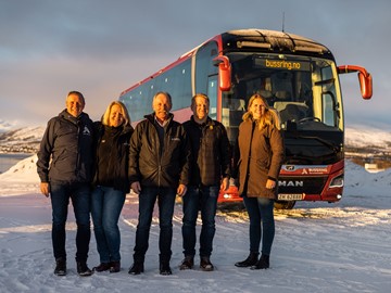 Předání autobusu MAN Lion's Coach v severním Norsku 